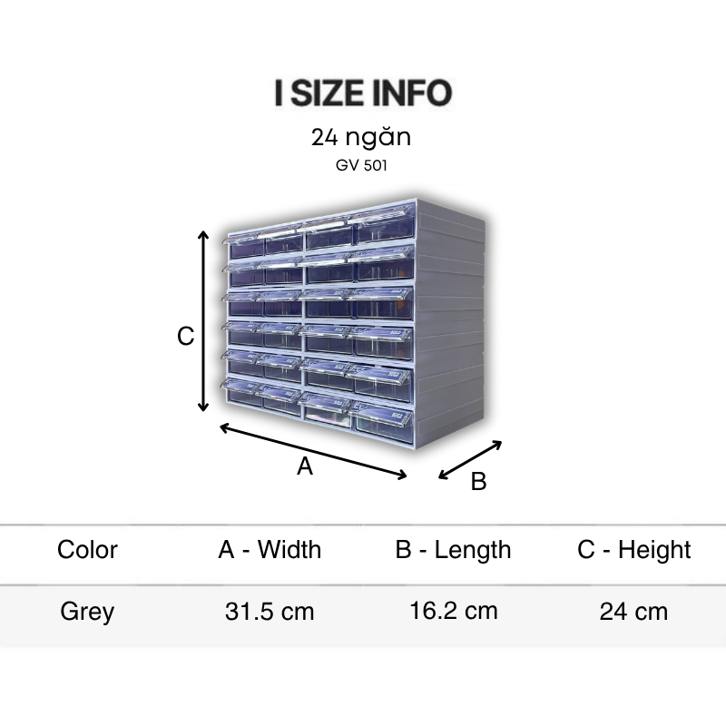 Tủ linh kiện 24 ngăn mini - Ảnh 2